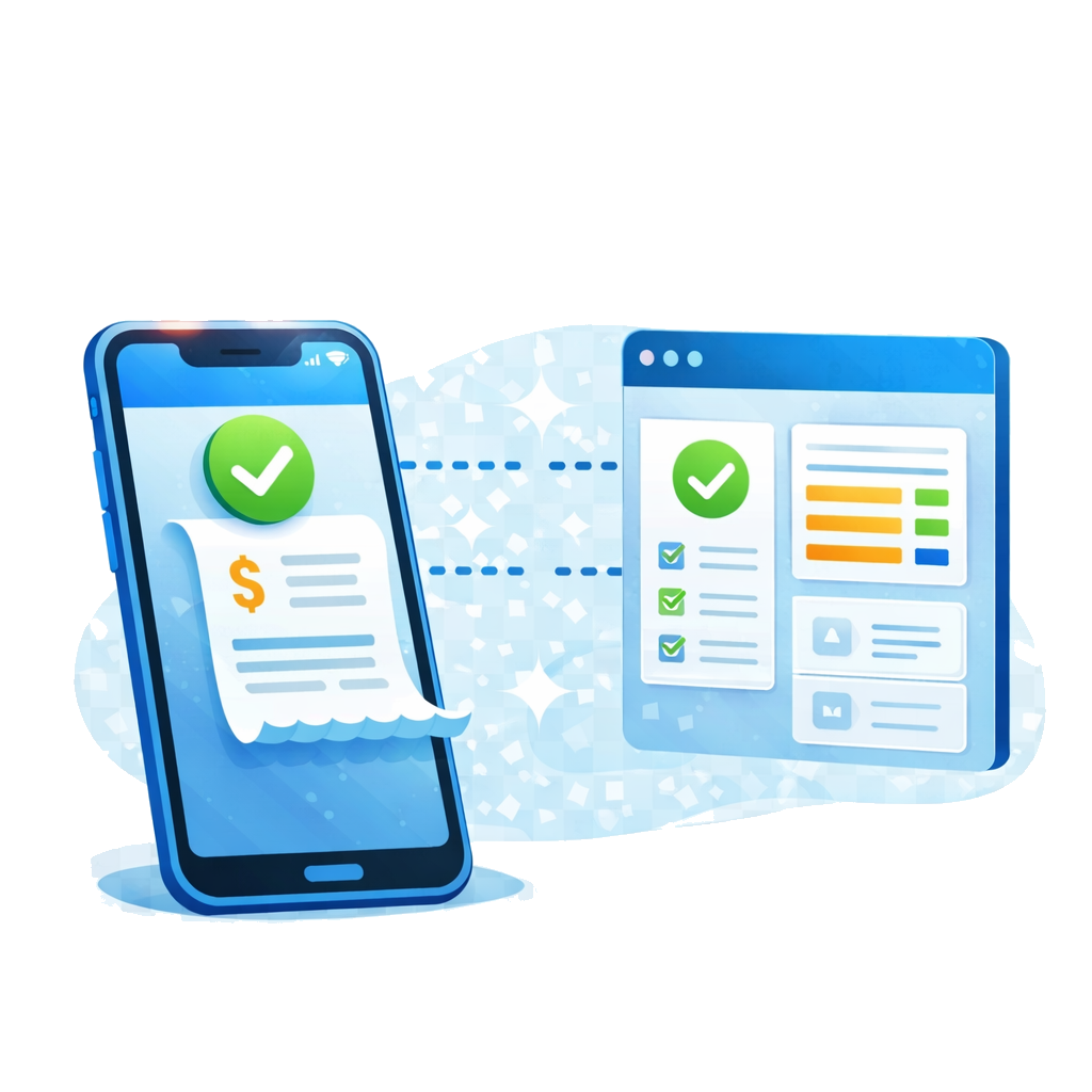 Ilustracion de validacion de pago y operacion desde Android